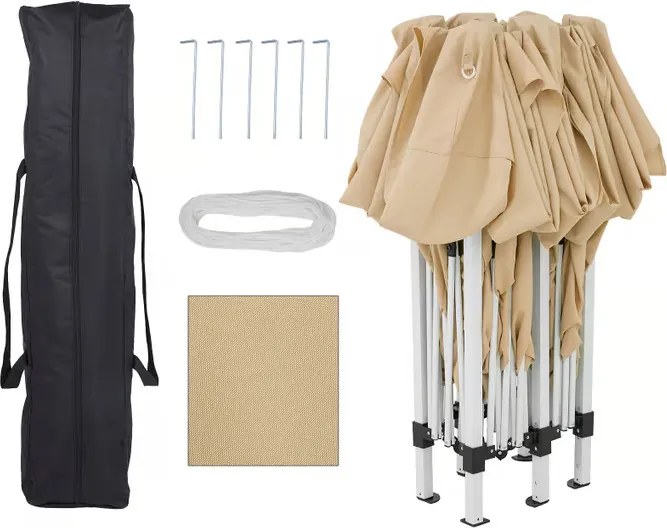 Deuba Kerti pavilon 3 x 6 m - bézs UV védelem 50+