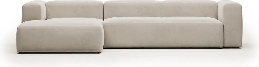 Bézs sarokkanapé (bal oldali) Blok – Kave Home