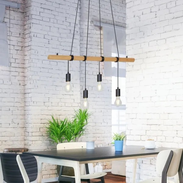 Briloner 4015045 - Csillár zsinóron 4xE27/25W/230V