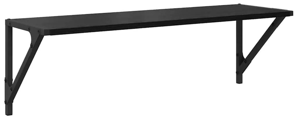 vidaXL Falpolcok 2 pcs Fekete tölgy 80 x 25 x 25,5 cm Faanyag