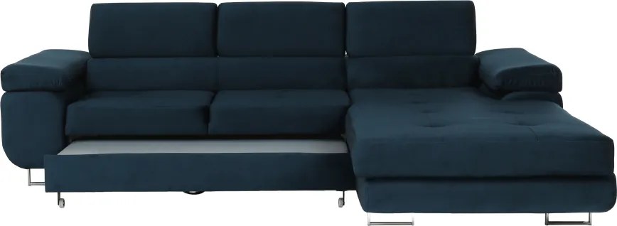 Sarokülőgarnitúra, kék, jobbos kivitel, AMARETA