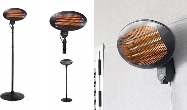 Elektromos Napernyő Kvarc fali terasz Radiátor falra szerelhető