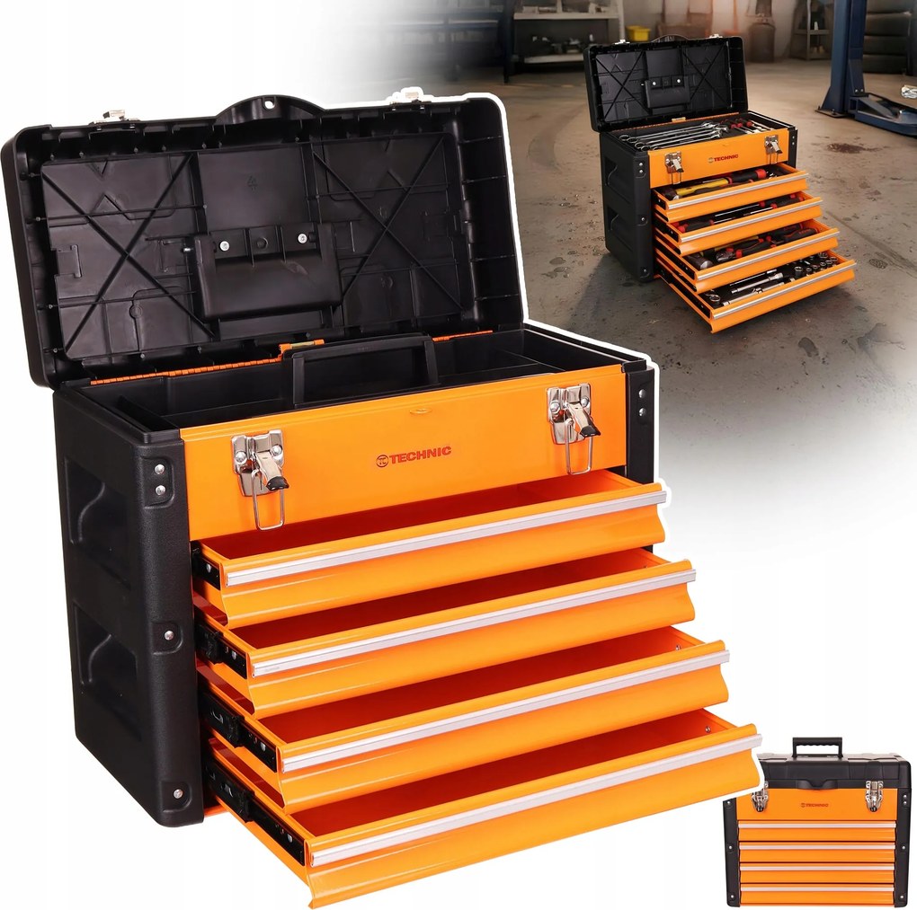 Szerszámosláda Fiókos Szekrény Fém Műhely Hordozható