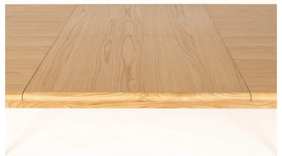 Bővíthető étkezőasztal tölgyfa dekoros asztallappal és hosszabbító asztallappal 90x180 cm Twist – Zuiver