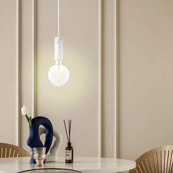 SAGA függeszték 1xE27/40W/230V márvány kivitelben