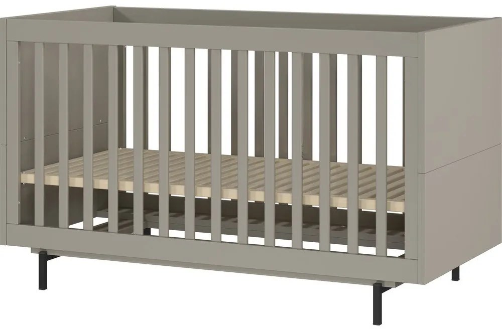 Szürke gyerekágy ágyráccsal 70x140 cm Tomino – Germania