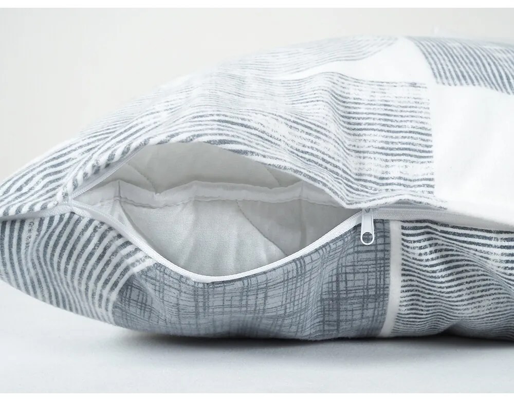 B.E.S. Petrovice Flanel ágynemű Nordic Grey, 140 x200 cm, 70 x 90 cm