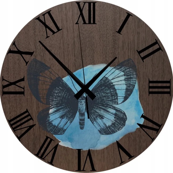 Falióra Klasszikus Tölgy Wenge Kék Pillangó Butterfly 45 cm