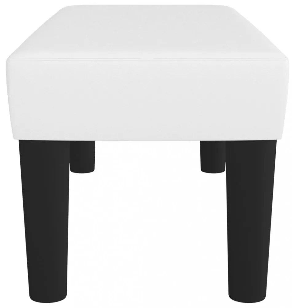 fehér műbőr pad 70 x 30 x 30 cm