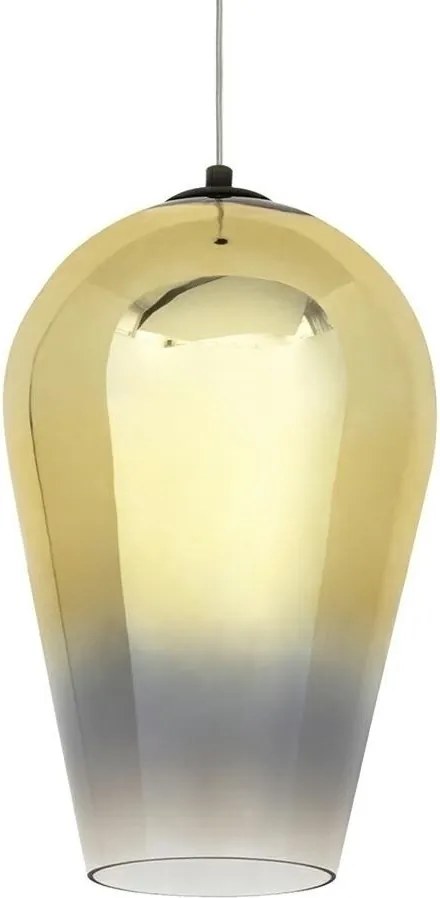 KING HOME JD9043L-30-GOLD VENZA Egyágú Függesztett Lámpa Üveg E27 IP20