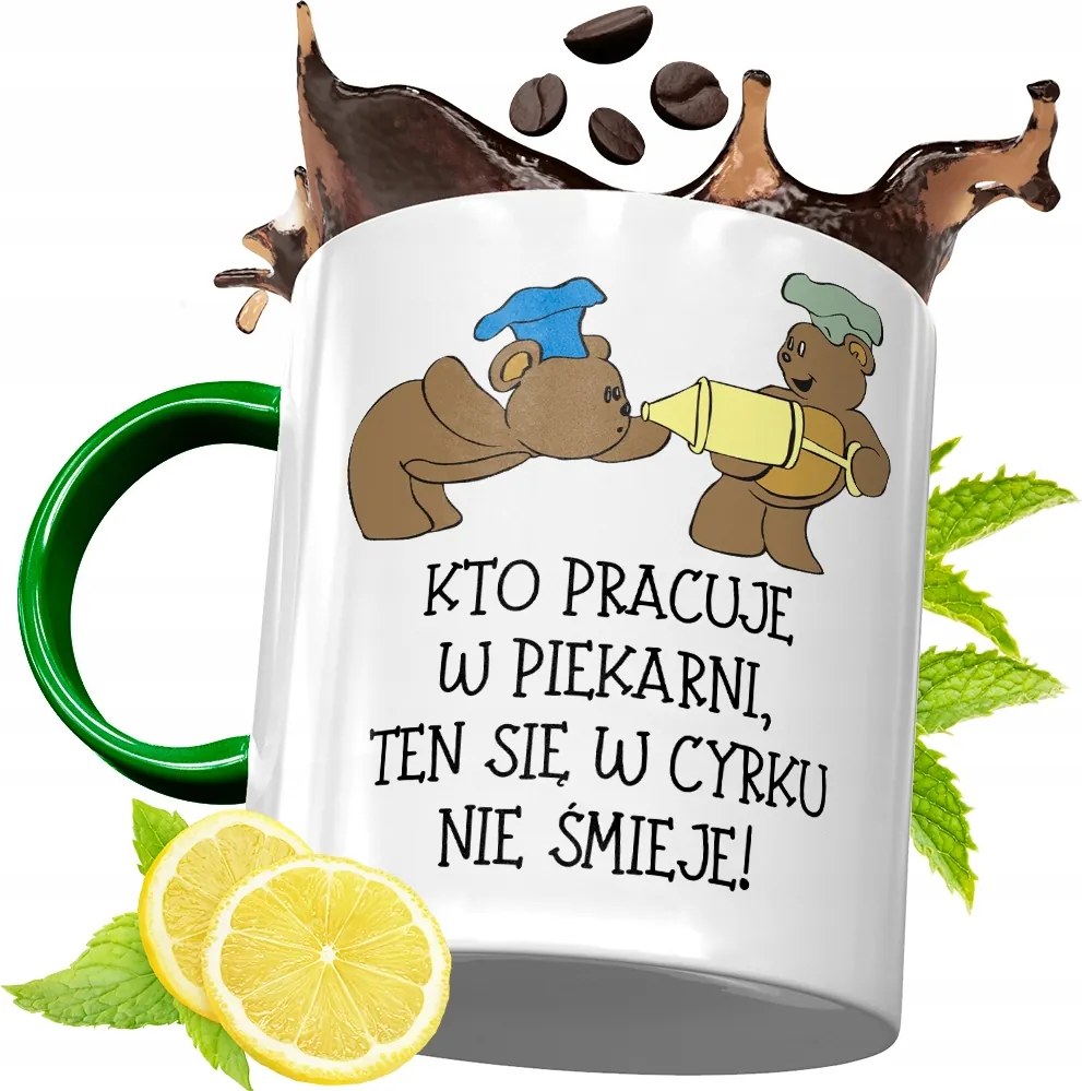 Zöld Bögre Péknek Születésnapi Ajándéknak, fényképes nyomattal