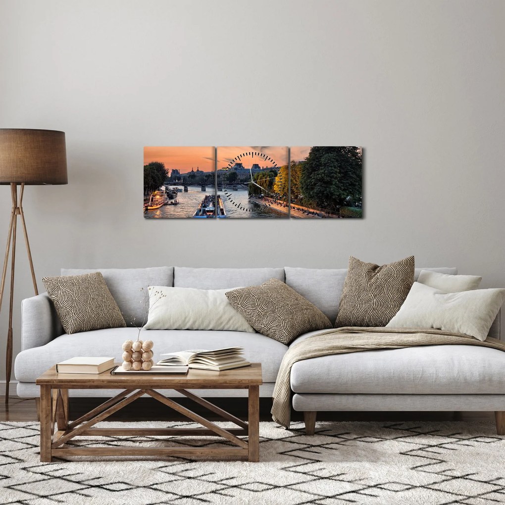 Kép - hajó egy körutazáson (órával) (90x30 cm)