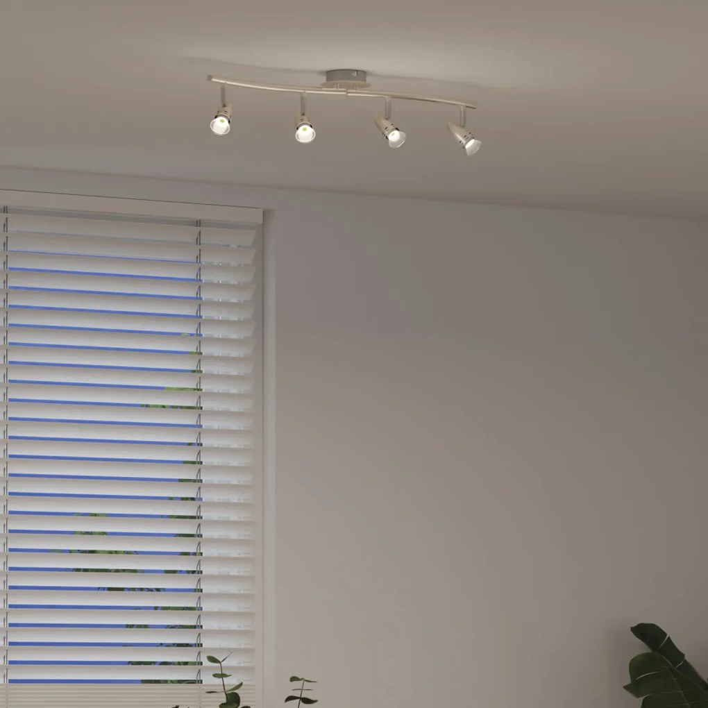 Mennyezeti reflektor 4 irányban állítható matt nikkel GU10