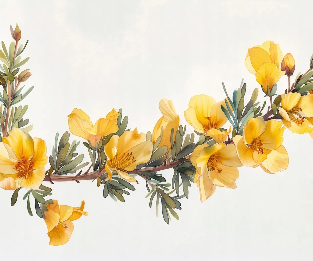 Poszter 60x50cm Sárga virágok