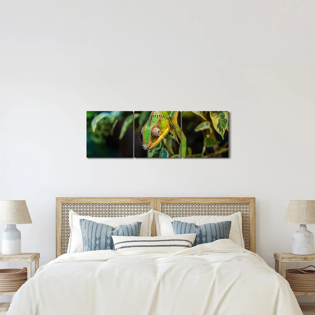 Kaméleon képe (órával) (90x30 cm)