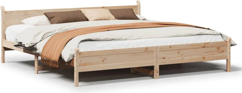vidaXL tömör fenyőfa ágy matrac nélkül 180 x 200 cm