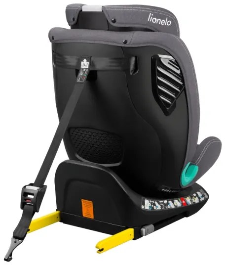 Lionelo - Forgatható autósülés bázissal BASTIAAN ONE i-Size 40-150 cm Szürke kő