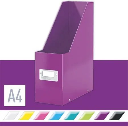 Iratpapucs, PP/karton, 95 mm, LEITZ Click&Store, lila (E60470062)