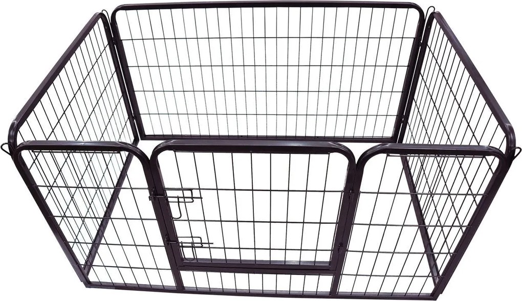 PawHut Kiskutya Játszókerítés Kiskutya Kerítés Játszóudvar Kiskutya Kapu 70 x 80 cm | Aosom