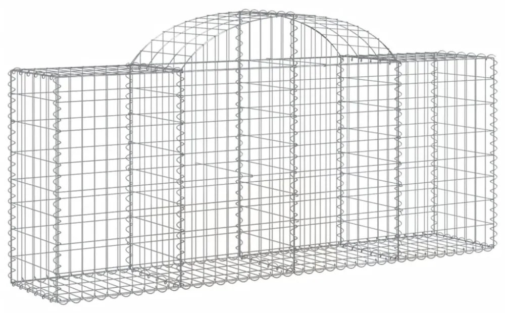 50 db íves horganyzott vas gabion kosár 200x50x80/100 cm