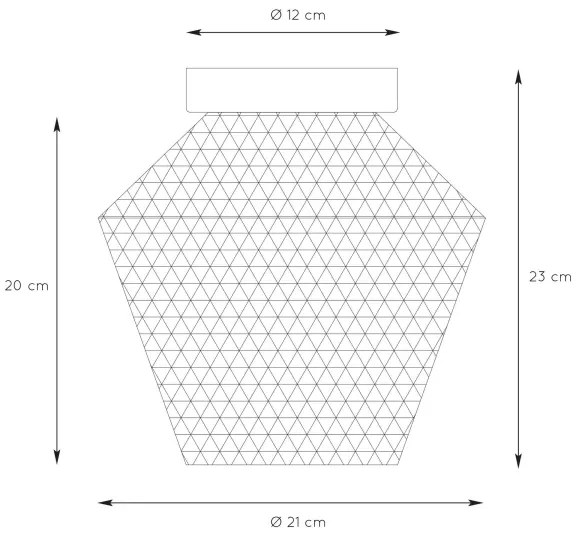 Lucide 03134/01/62 - Mennyezeti lámpa ROSALIND 1xE27/40W/230V