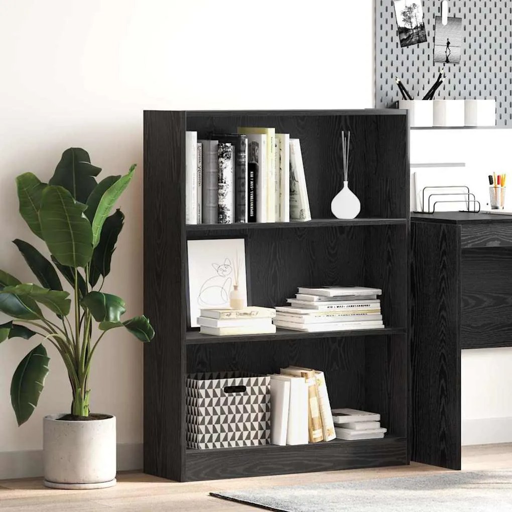 Könyvespolc Musta tammi 80 x 24 x 109 cm Faanyag