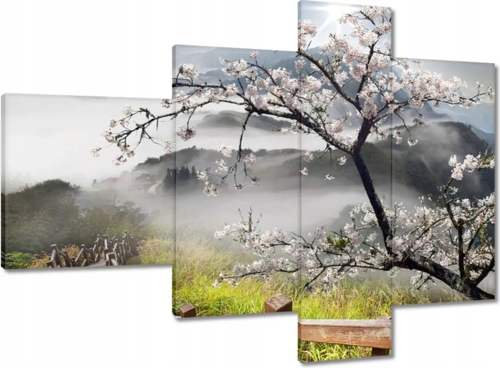 Vászonkép 100x70 Japán Virágzó cseresznye