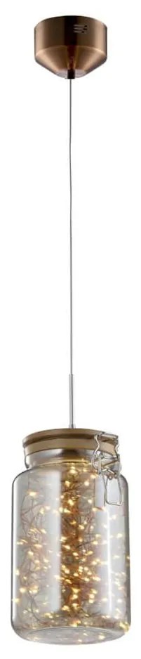 Klausen 142029 - LED Csillár zsinóron JAR LED/5W/230V réz/fa