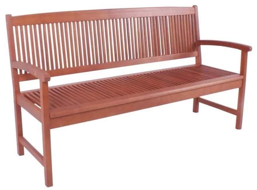 Stockholm háromszemélyes kerti pad eukaliptuszfából - Garden Pleasure