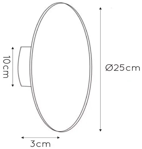 Lucide 46201/08/31 - LED fali lámpa EKLYPS LED LED/8W/230V 25 cm