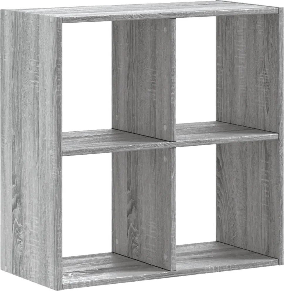 vidaXL szürke sonoma színű szerelt fa könyvespolc 68,5 x 32 x 68,5 cm