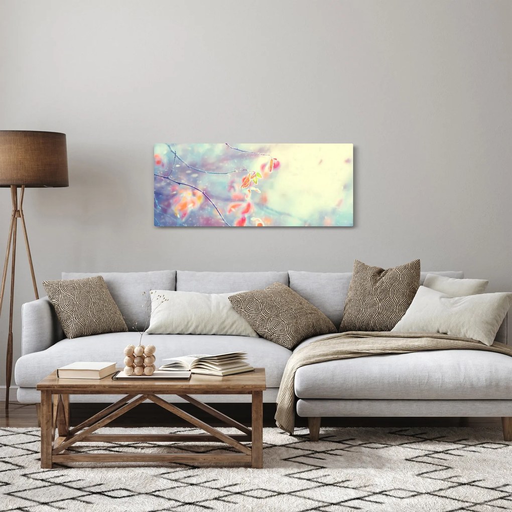 Kép - Levelek a jégben (120x50 cm)