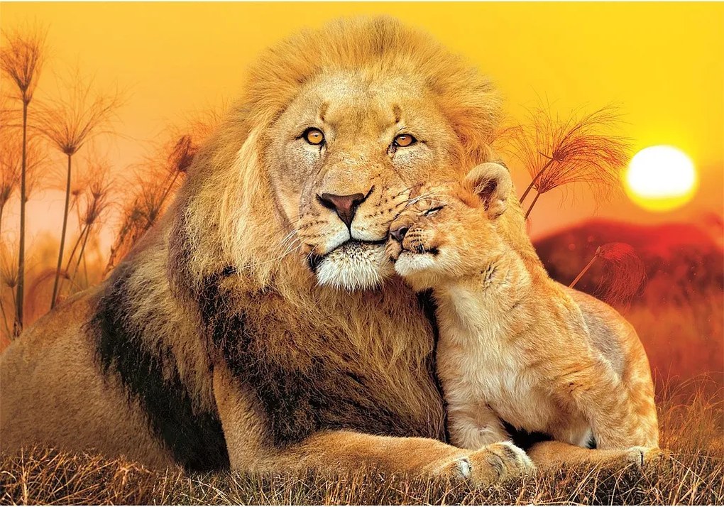 Oroszlán Unexpected Hug 180 db-os puzzle Clementoni