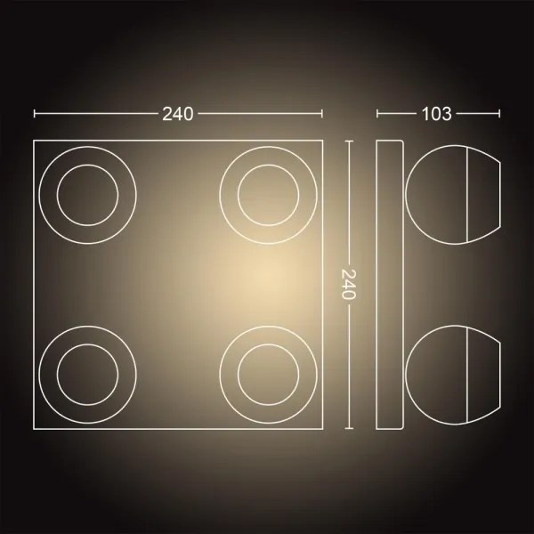 Philips 50474/30/P6 - Hue BUCKRAM 4xGU10/5W/230V LED dimm. spotlámpa