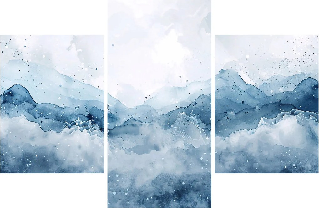 Kép - Felhők és hullámok, akvarell (90x60 cm)