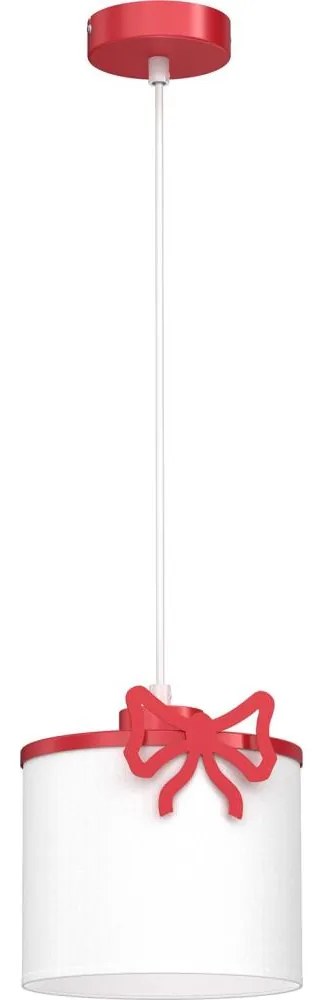 Gyerek csillár zsinóron SWEET 1xE27/15W/230V fehér/piros/íj