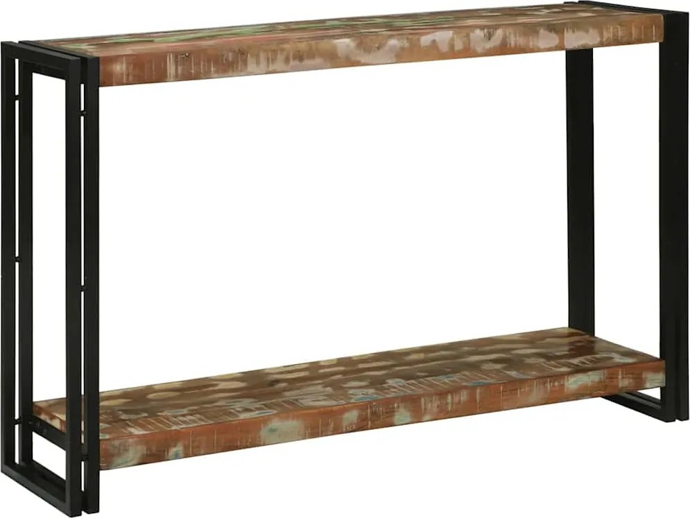 vidaXL Konzolasztal 120 x 33 x 75 cm Szilárd Újrahasznosított Fa