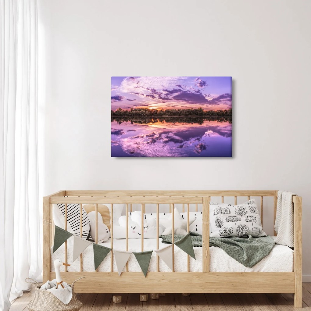 Lila ég képe (90x60 cm)