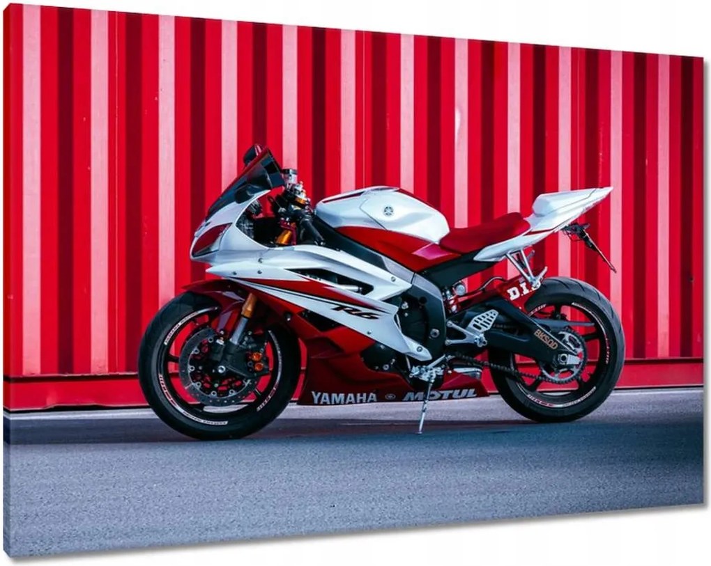 Vászonkép 100x70 Fehér-piros Yamaha