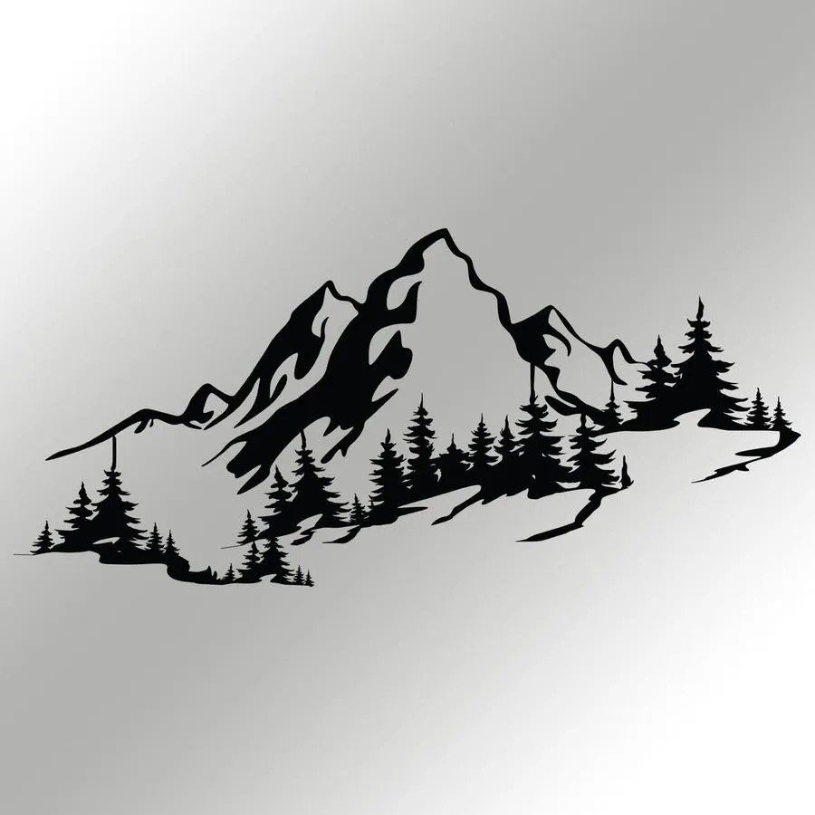 Fém fali dekoráció, Mountain 3