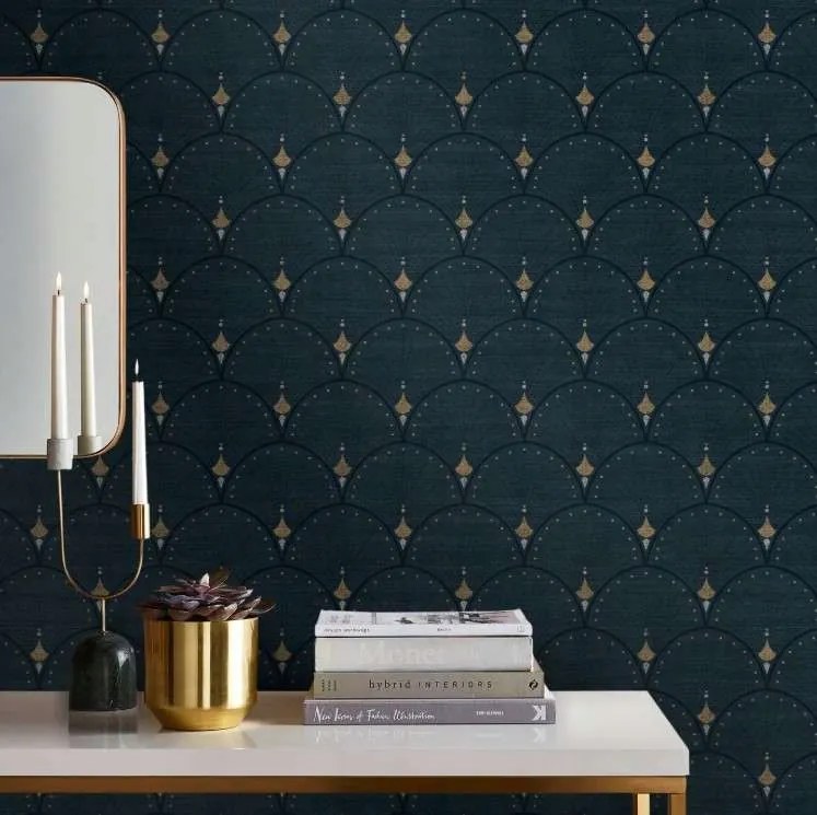 DecoMode Julie nem szőtt tapéta Kék-Zöld 52 cm x 10,05 m