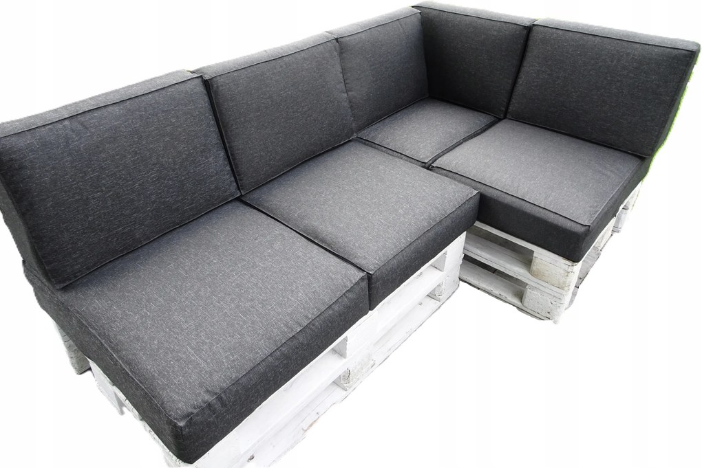 Párna két Euro- Raklapra kpl 9 db ülőfelület 80 X 60 ezüst Fekete