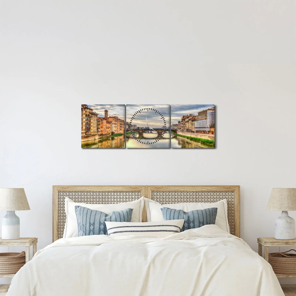 Kép - Híd a folyón (órával) (90x30 cm)