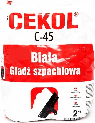Cekol C-45 Fehér Gipsz Glettelő Simító 2KG