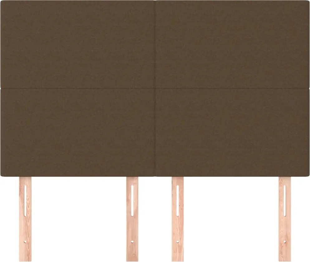 sötétbarna szövet fejtámla 144x5x118/128 cm