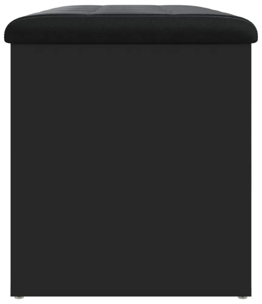 fekete szerelt fa tárolópad 82 x 42 x 45 cm