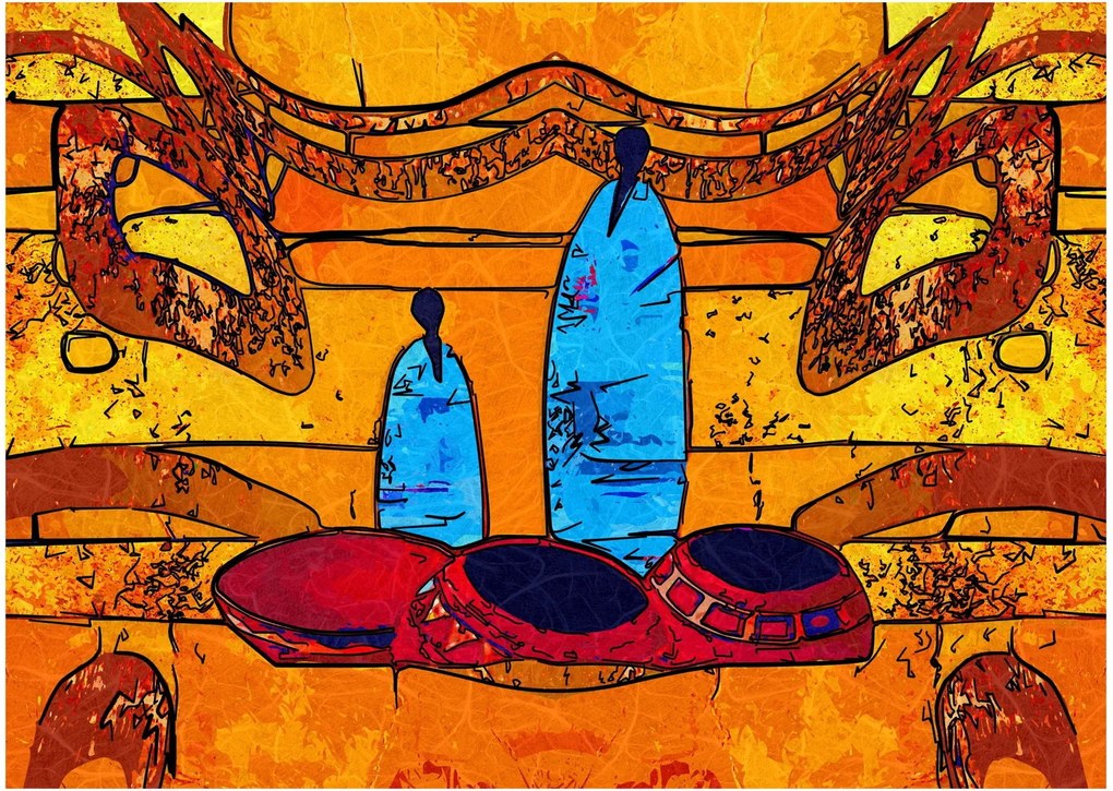 Kép - Ősi festészet (70x50 cm)
