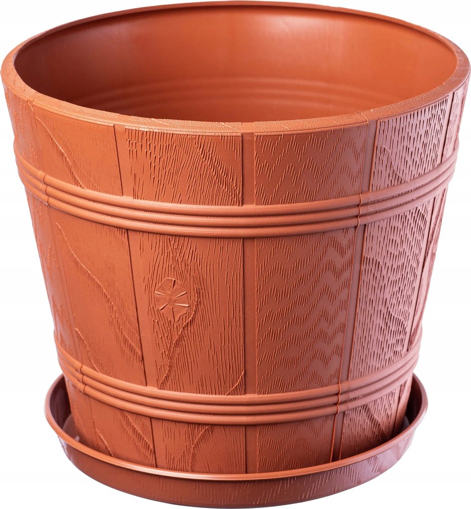 Virágtartó 34cm Fedő Faszerű Virágágyás Állvánnyal