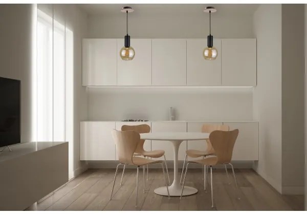 Csillár zsinóron JANTAR WOOD 1xE27/60W/230V