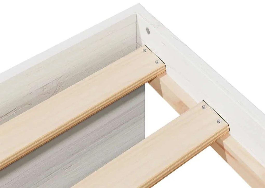 fehér tömör fenyőfa kanapéágy matraccal 80 x 200 cm